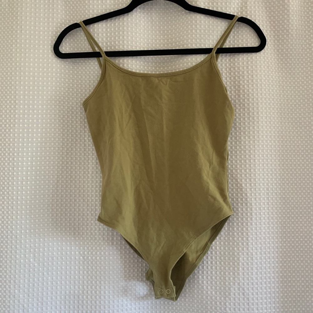 Forever 21 Green Tank Top Body Suit Size Small